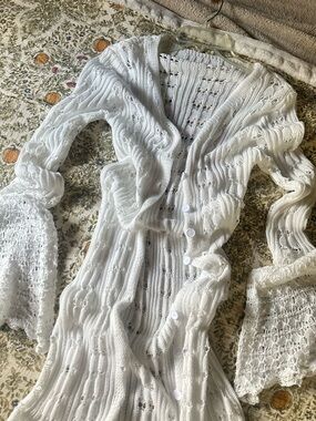 boho knit long cardigan